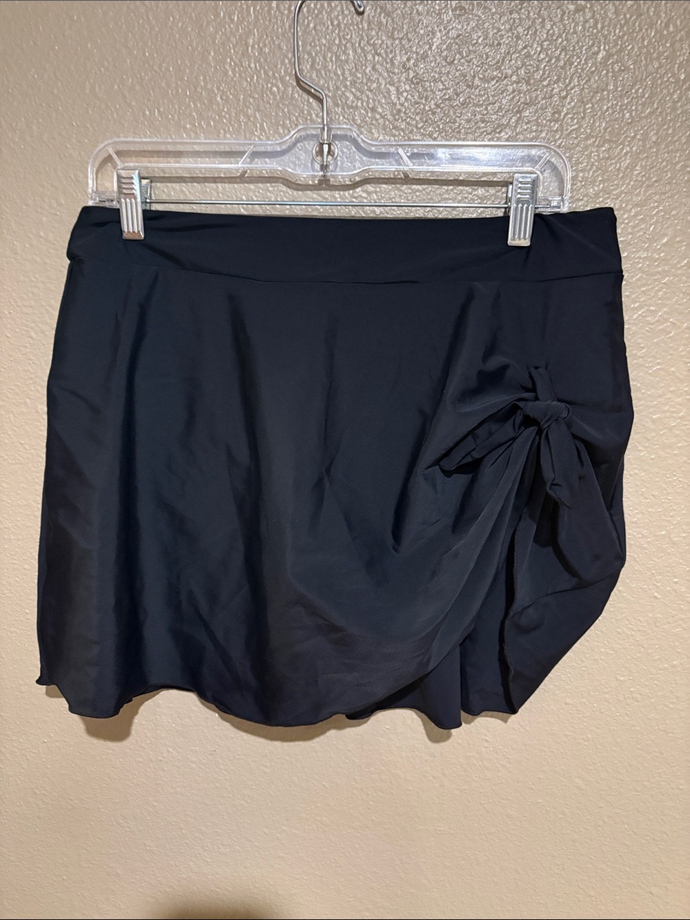 Women’s Black Tie-Detail Swim Skirt/Tankini Bottom